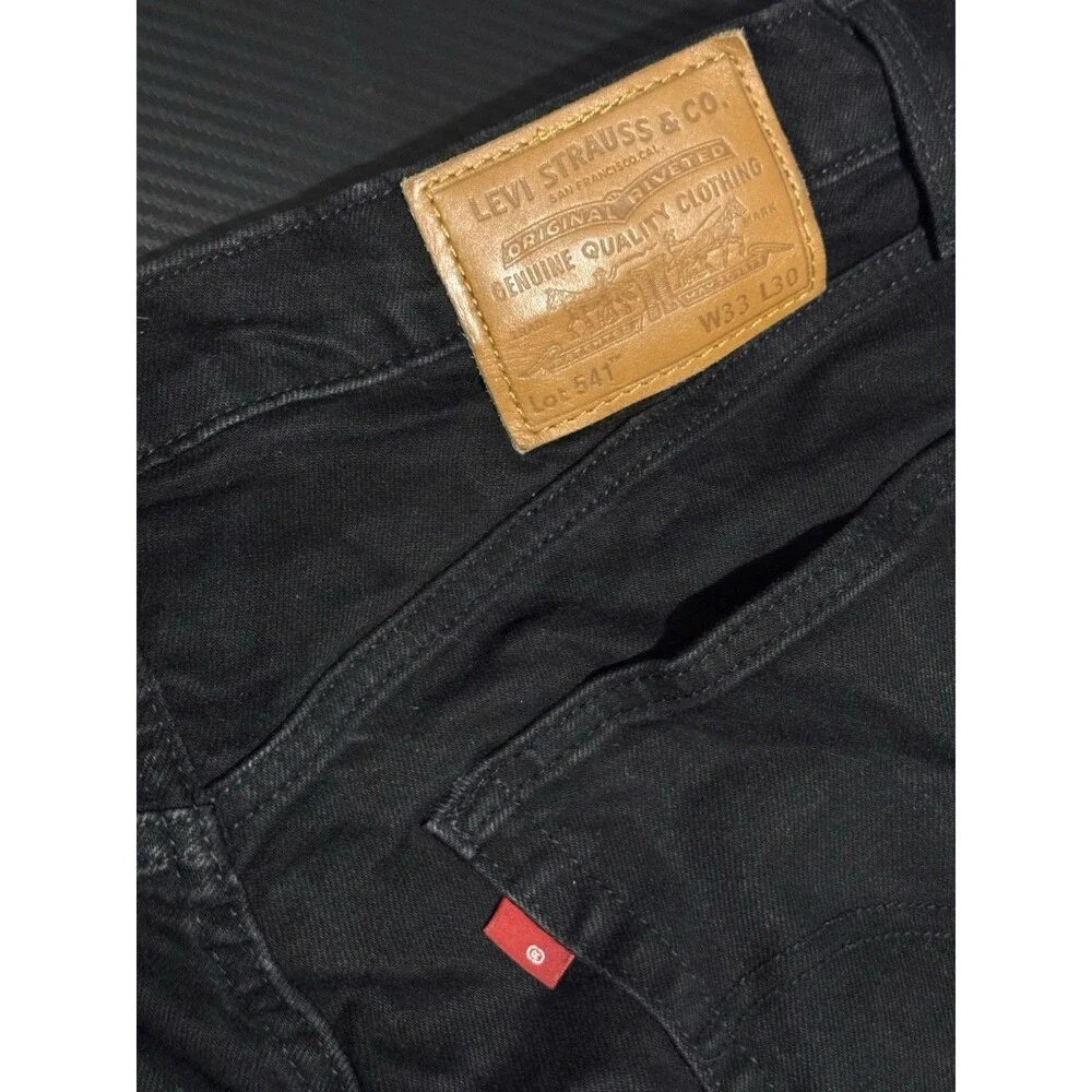 Levi’s Premium Big E Lot 541 Black Denim Jeans Men 33x30 Levi Strauss Grunge Y2K
